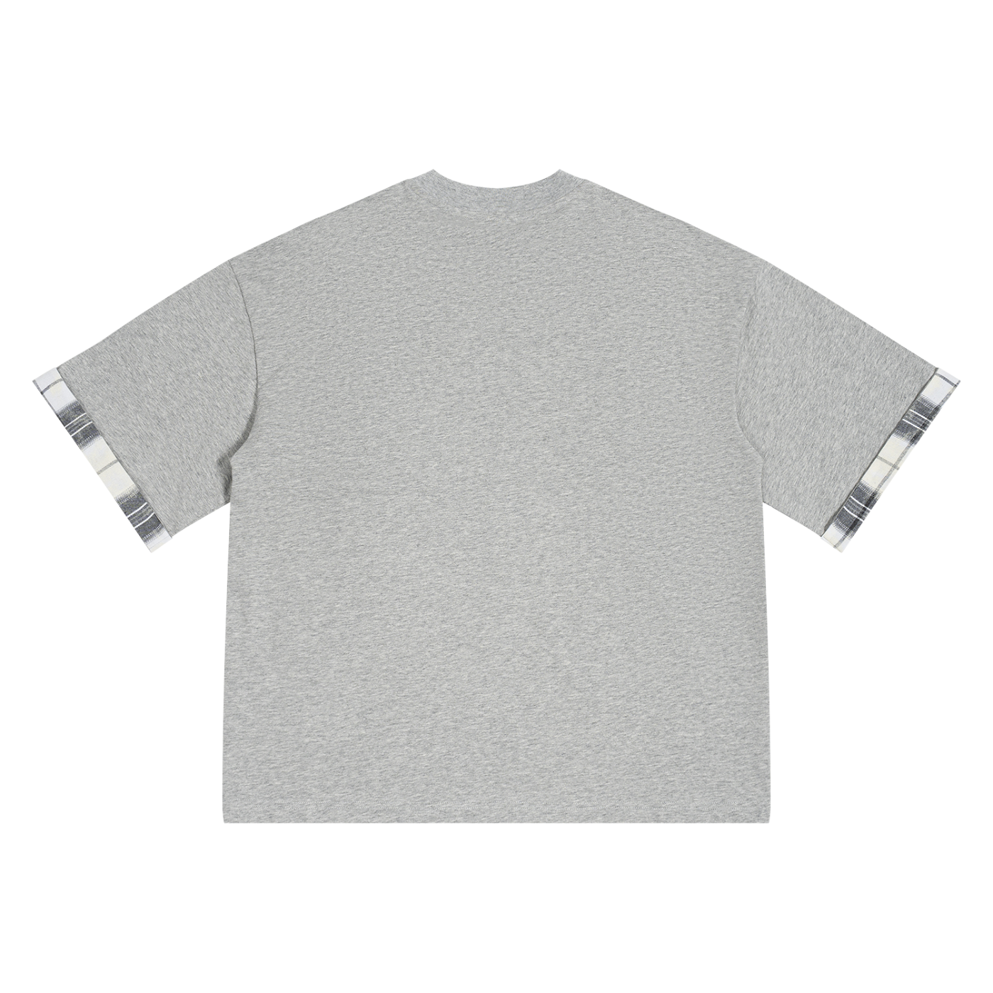 Unisex Plaid Paneled T-Shirt