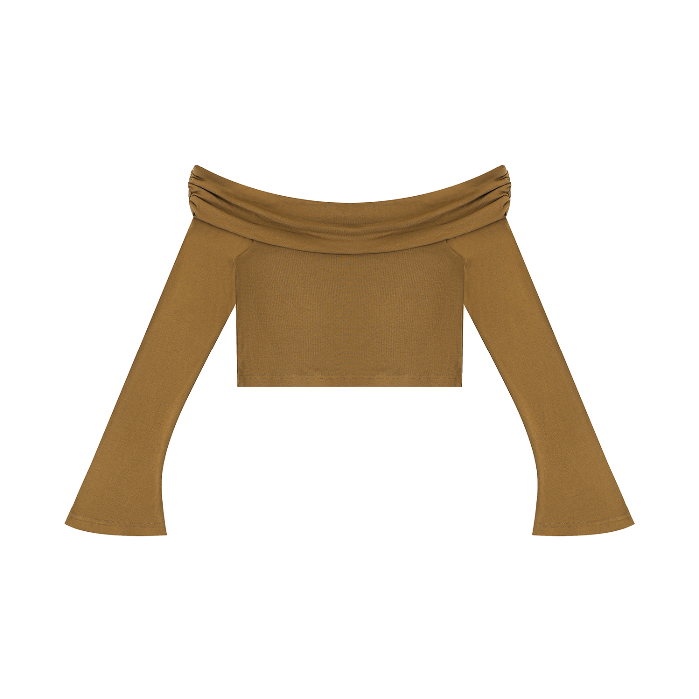 Women's T.H.O Off-the-Shoulder Bell Sleeve Crop T-Shirt