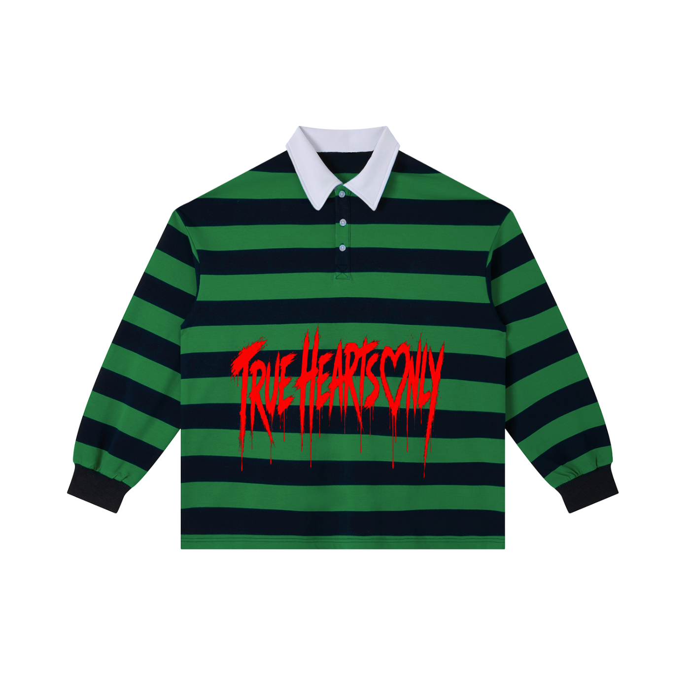Stripe True Hearts Only Polo Shirt