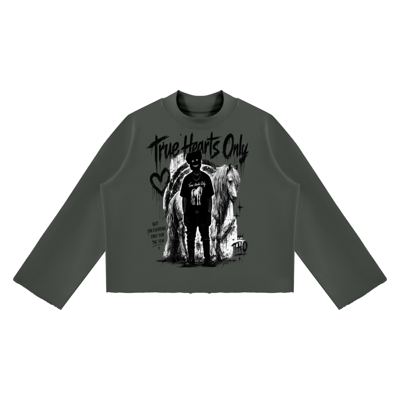 True Hearts Only Raw Edge Boxy Sweatshirt