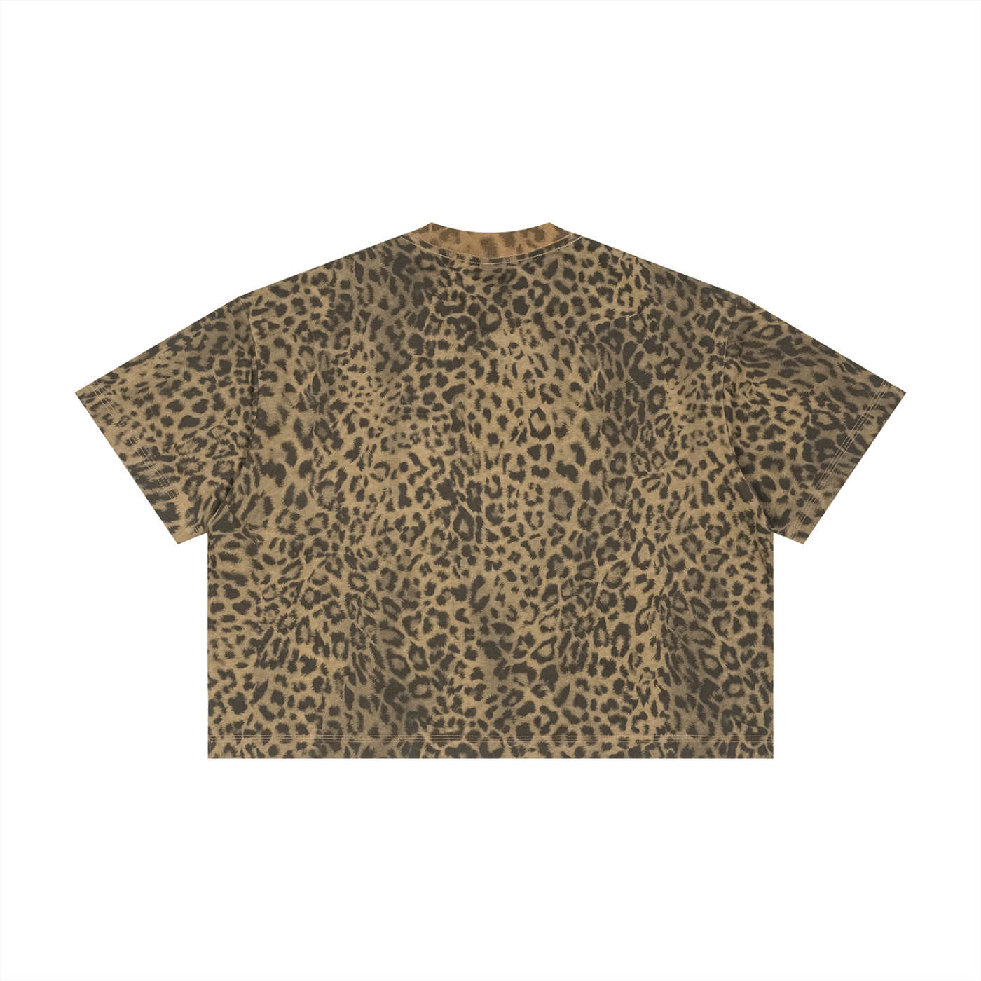 Unisex Leopard True Hearts Only Print Boxy T-Shirt