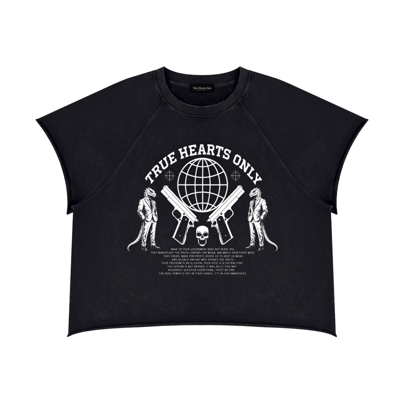 Unisex Vintage Wash Raw Edge Boxy T-Shirt