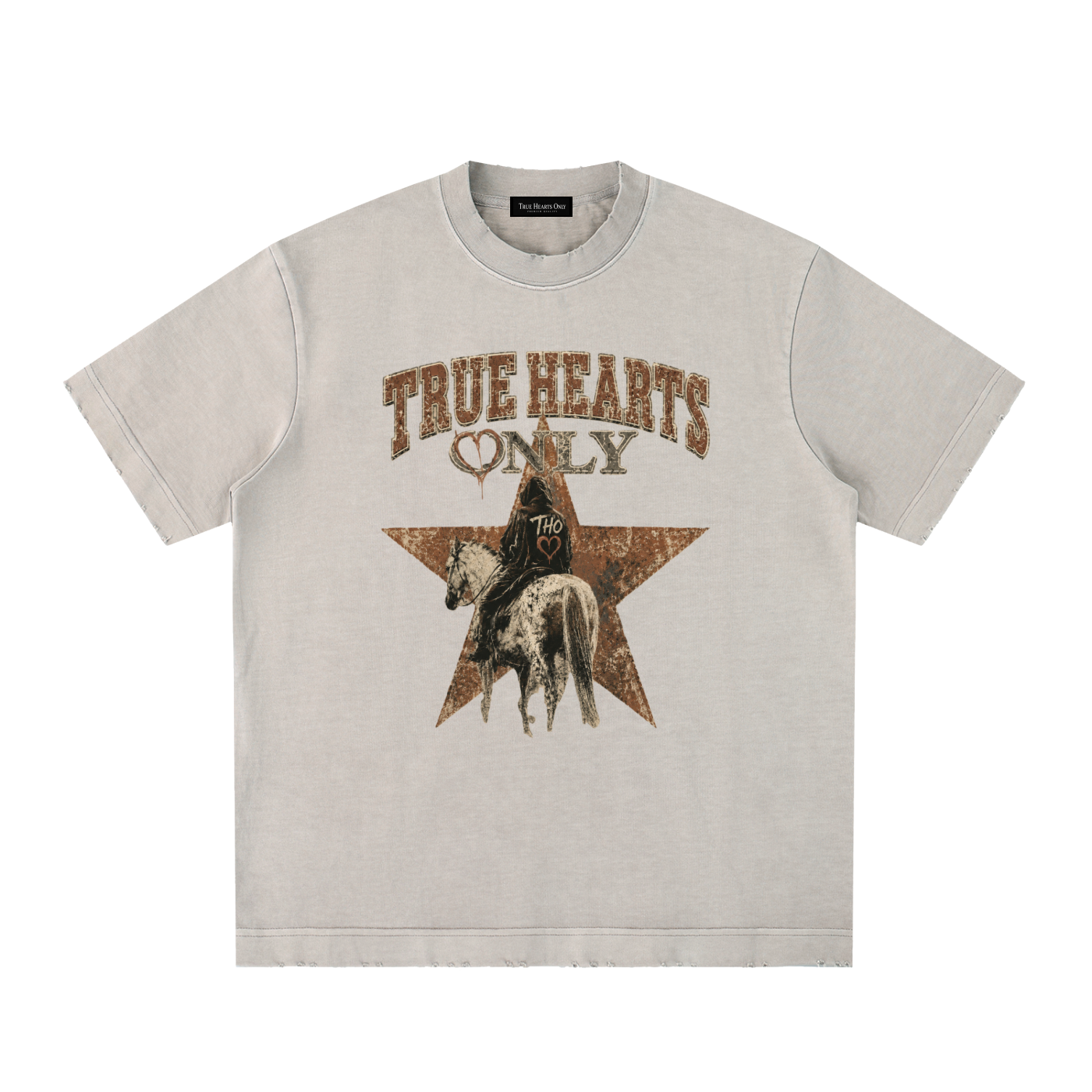 Heavyweight Vintage Washed Frayed T-Shirt