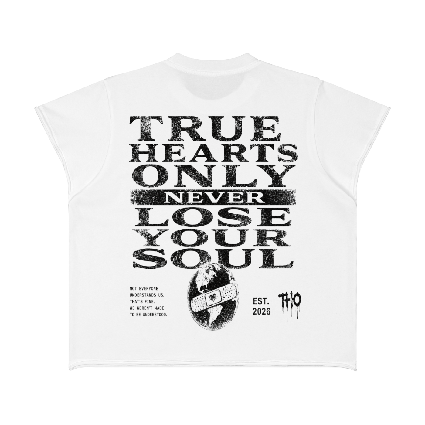 Unisex Boxy Raw Edge T-Shirt