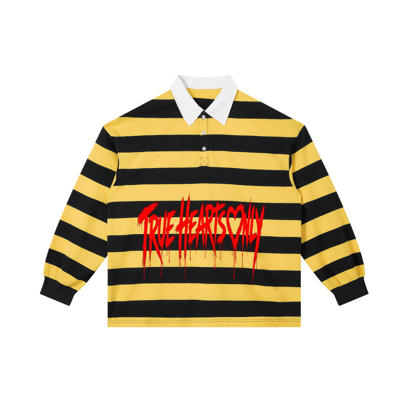 Stripe True Hearts Only Polo Shirt