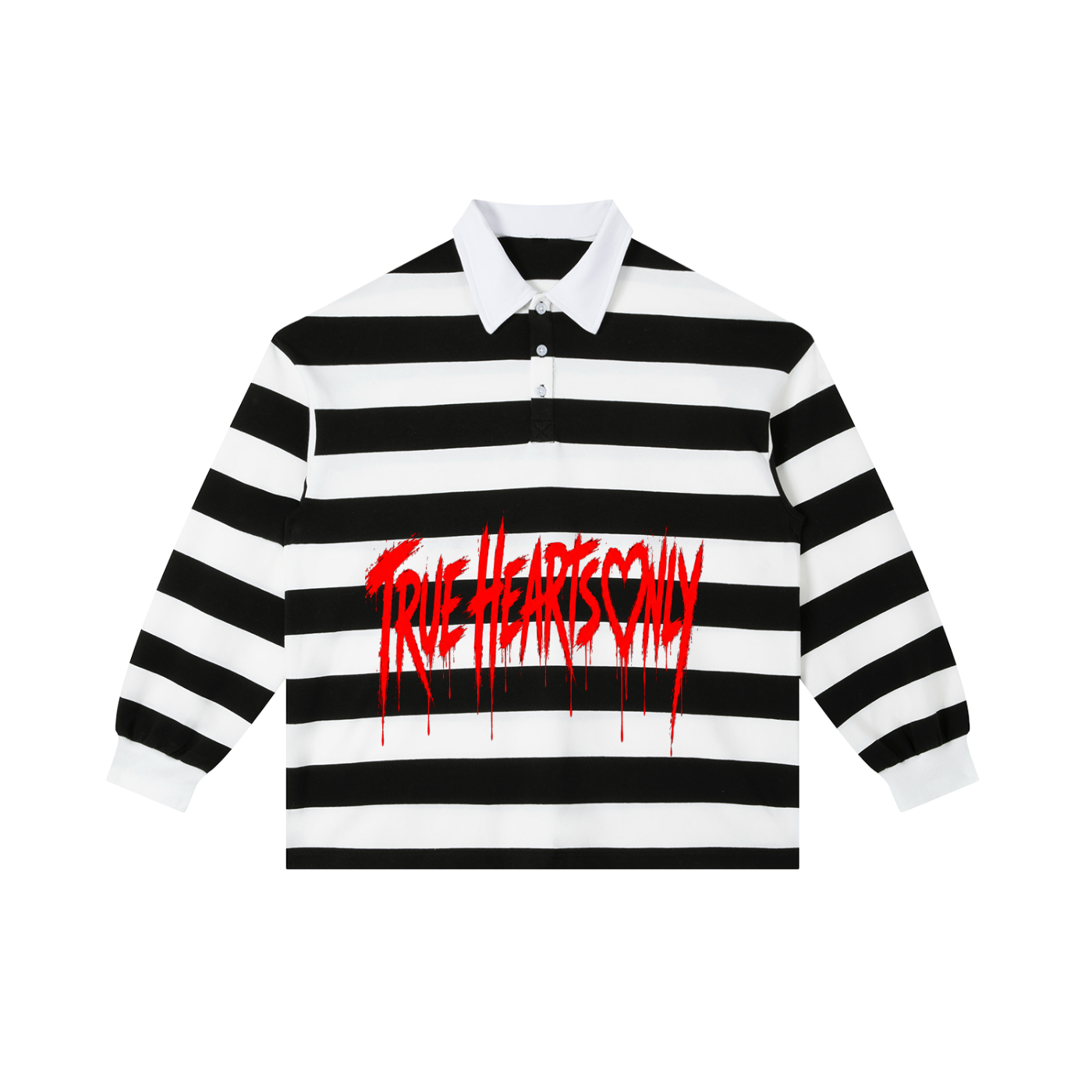 Stripe True Hearts Only Polo Shirt