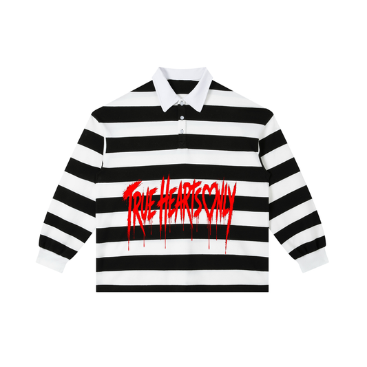Stripe True Hearts Only Polo Shirt
