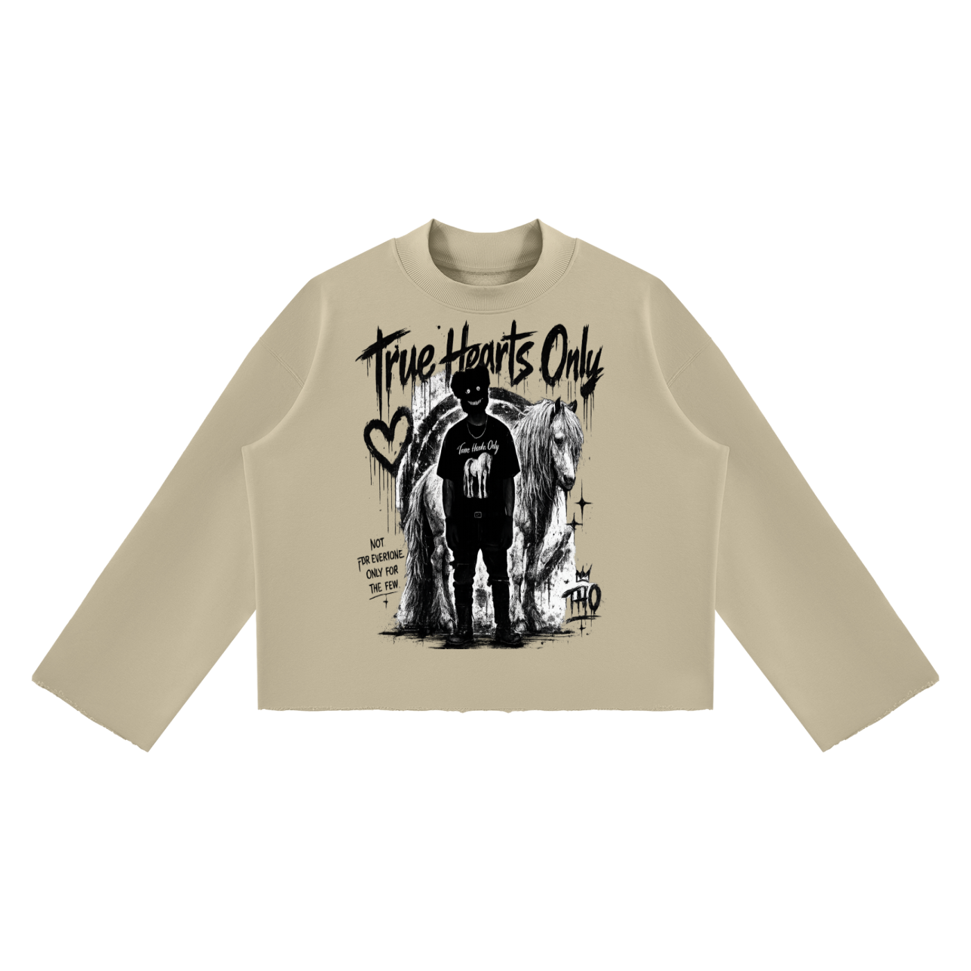 True Hearts Only Raw Edge Boxy Sweatshirt