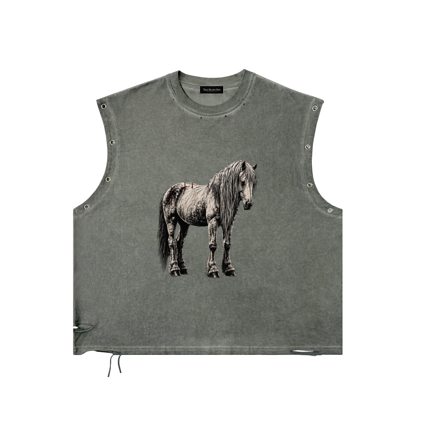 True Hearts Only Grommet Eyelet Tank Top