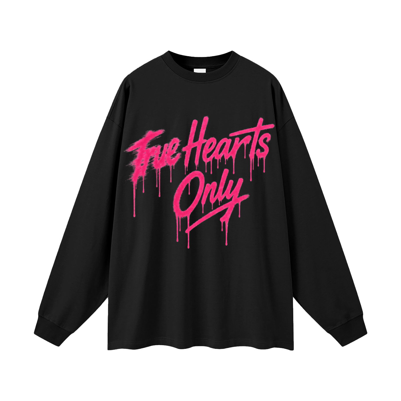 Oversized True Hearts Only Long Sleeve T-Shirt